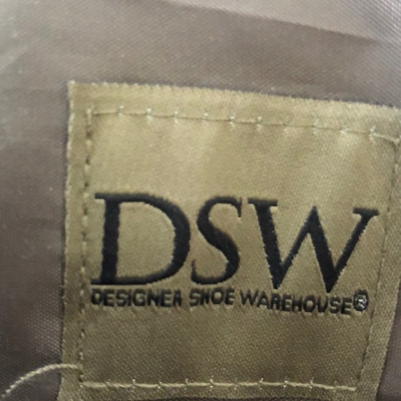 NWOT BACKPACK DESIGNER SHOE WAREHOUSE GREEN &BEIGE - Picture 3 of 6